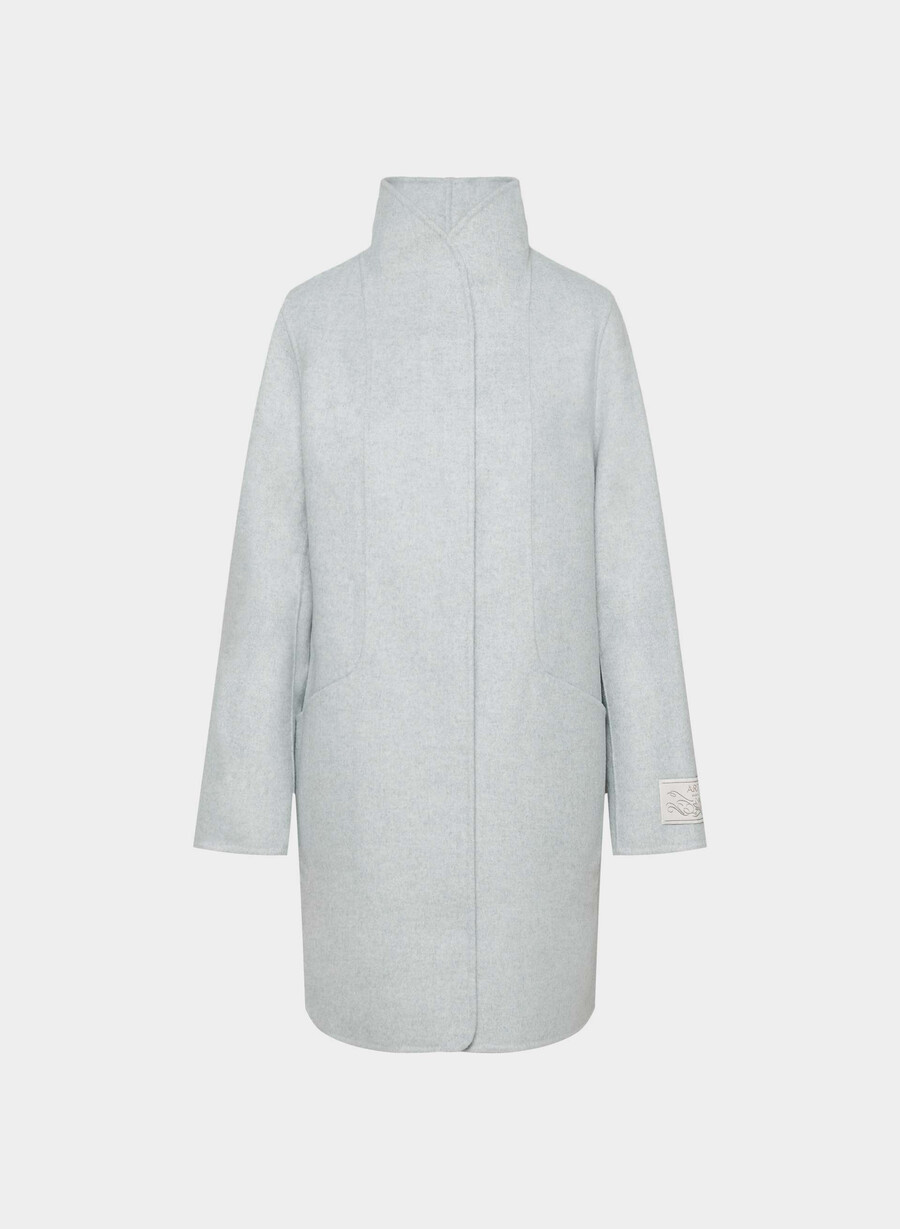 cappotto double-face cocoon - luxe rewool heather chrome