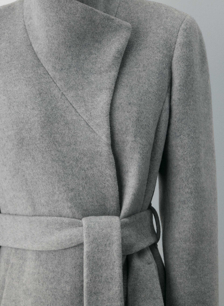 cappotto lungo connor - morbido cashmere di lana e carbone