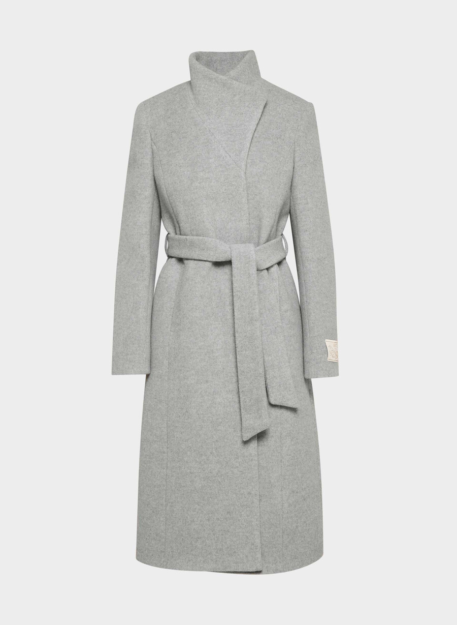 cappotto lungo connor - morbido cashmere di lana e carbone