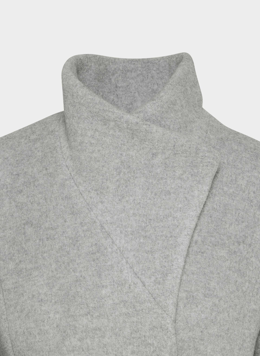 cappotto lungo connor - morbido cashmere di lana e carbone