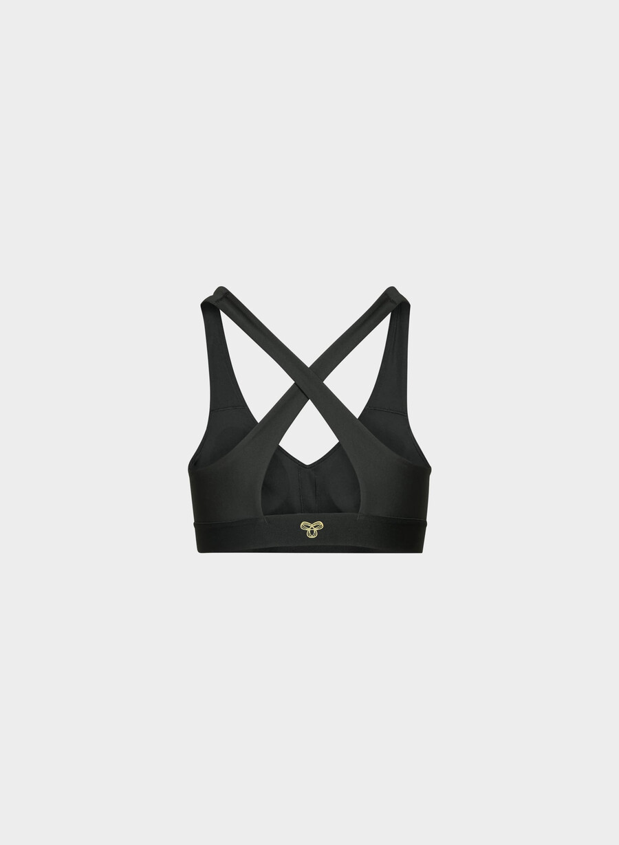 reggiseno sportivo glotone hustle nerobianco brillante