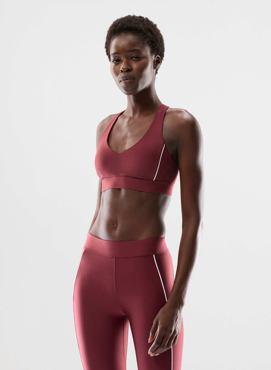 reggiseno sportivo glotone hustle cordovan bianco brillante
