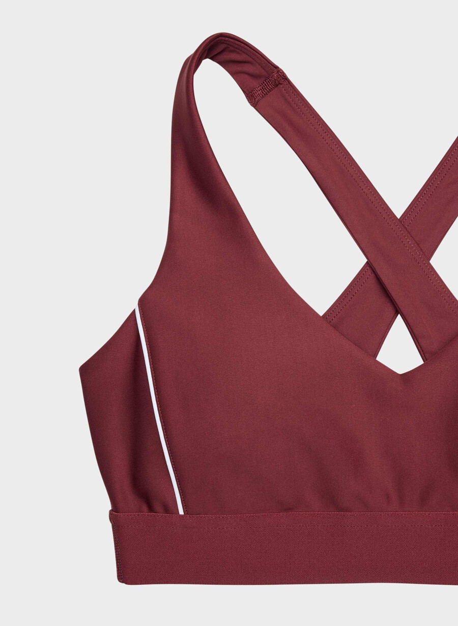 reggiseno sportivo glotone hustle cordovan bianco brillante
