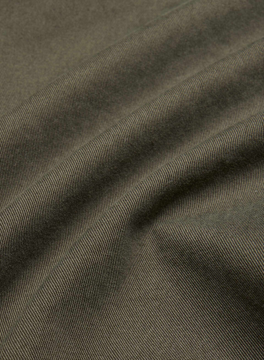 pantaloni chino relaxed a vita alta e larghi lavati oliva scuro