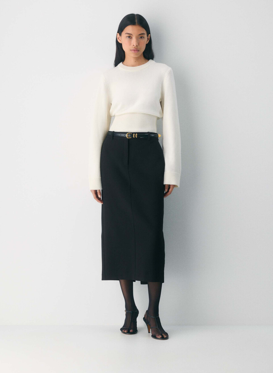 maglione in lana merino byline light birch