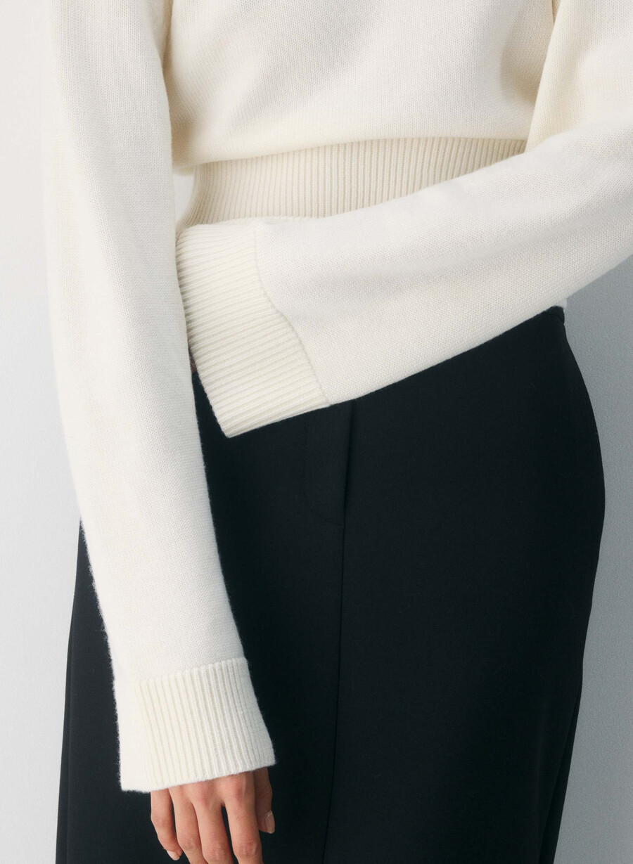 maglione in lana merino byline light birch