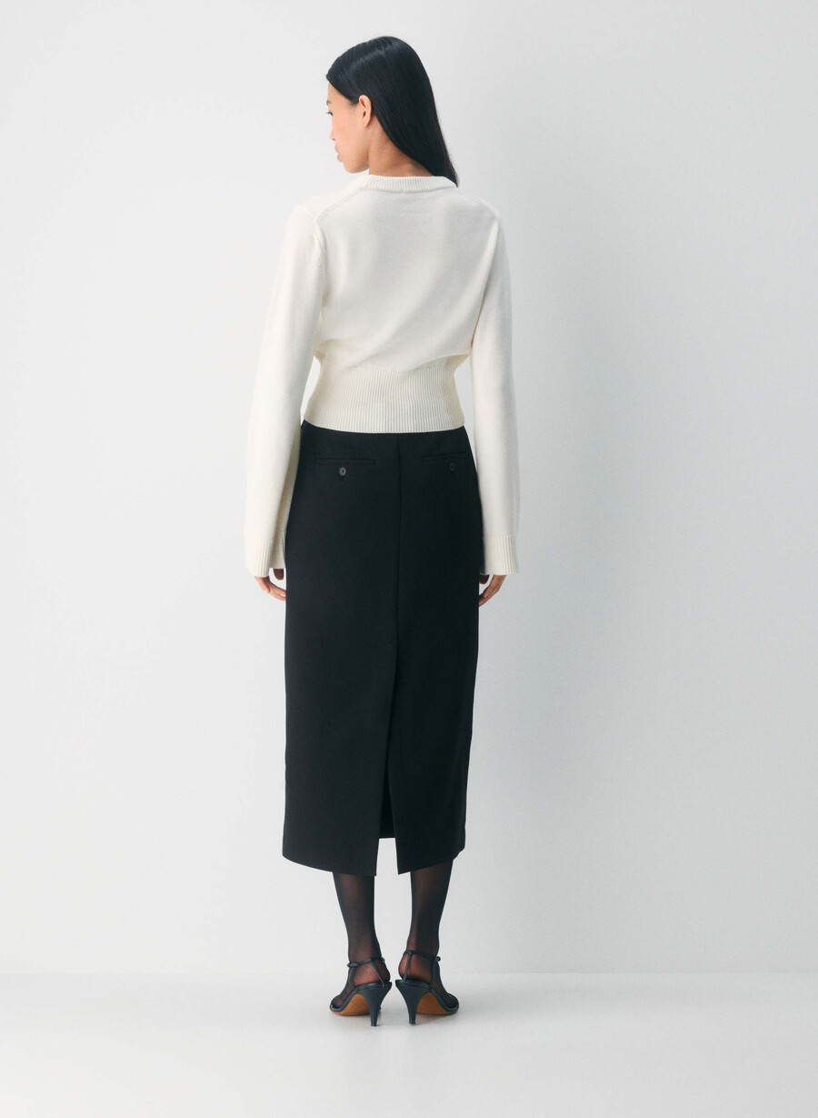 maglione in lana merino byline light birch