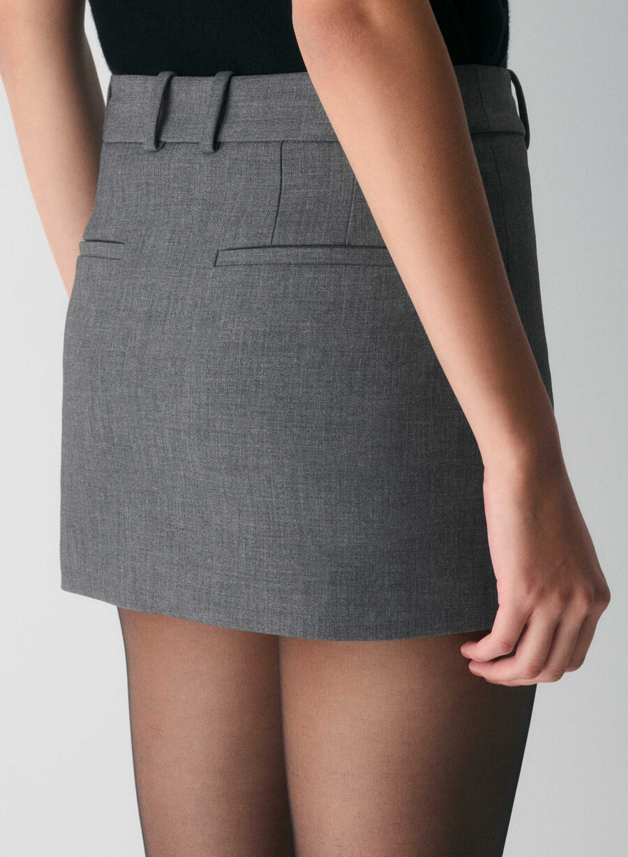 chisel micro skort - ressential heather charcoal