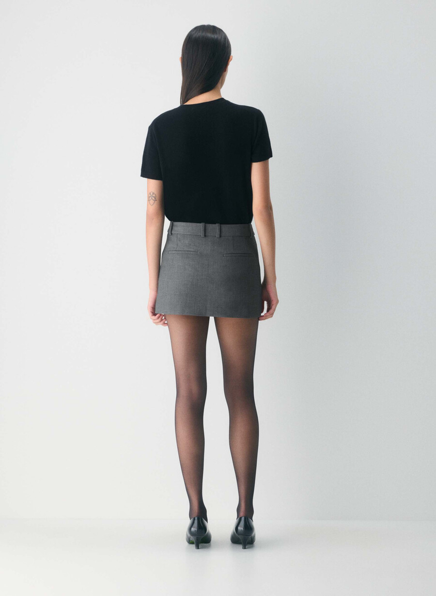 chisel micro skort - ressential heather charcoal