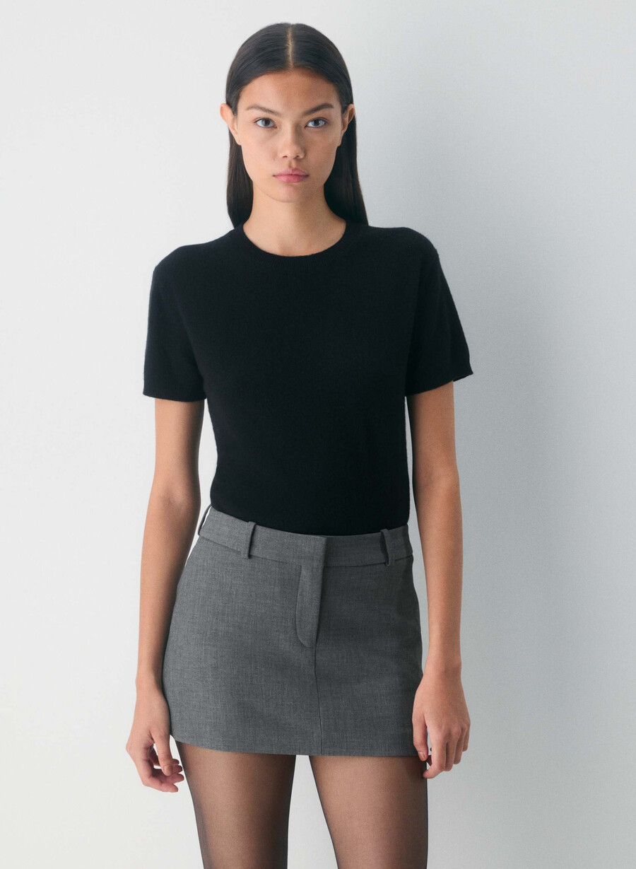 chisel micro skort - ressential heather charcoal