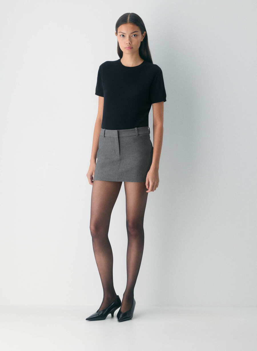 chisel micro skort - ressential heather charcoal