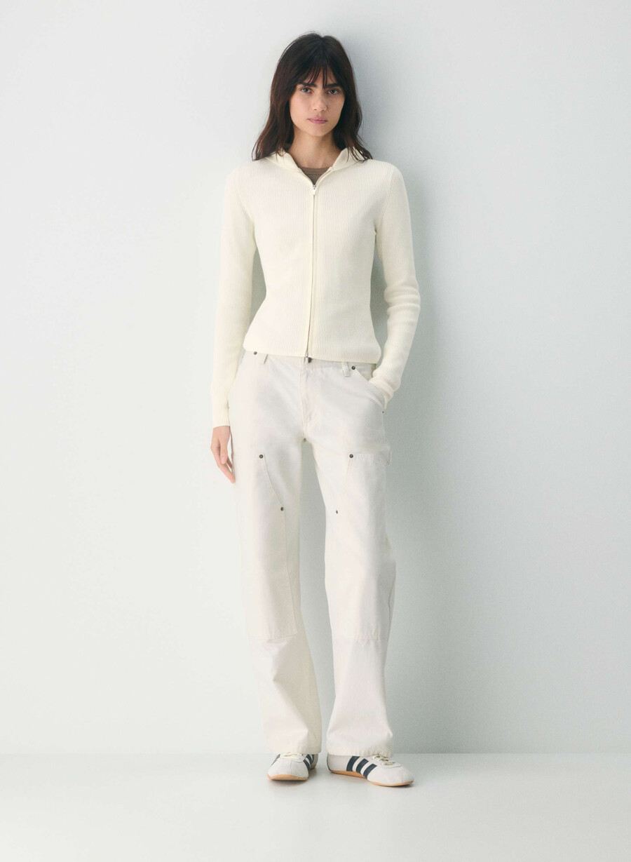 felpa con cappuccio daze zip h.grigio chiaro fresco