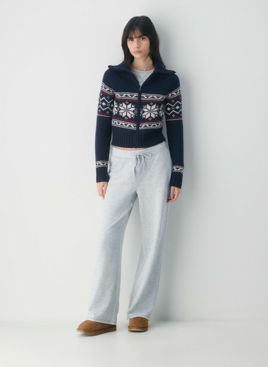 felpa con zip ambient admiralwhisper wht