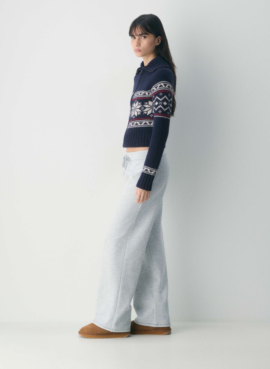 felpa con zip ambient admiralwhisper wht