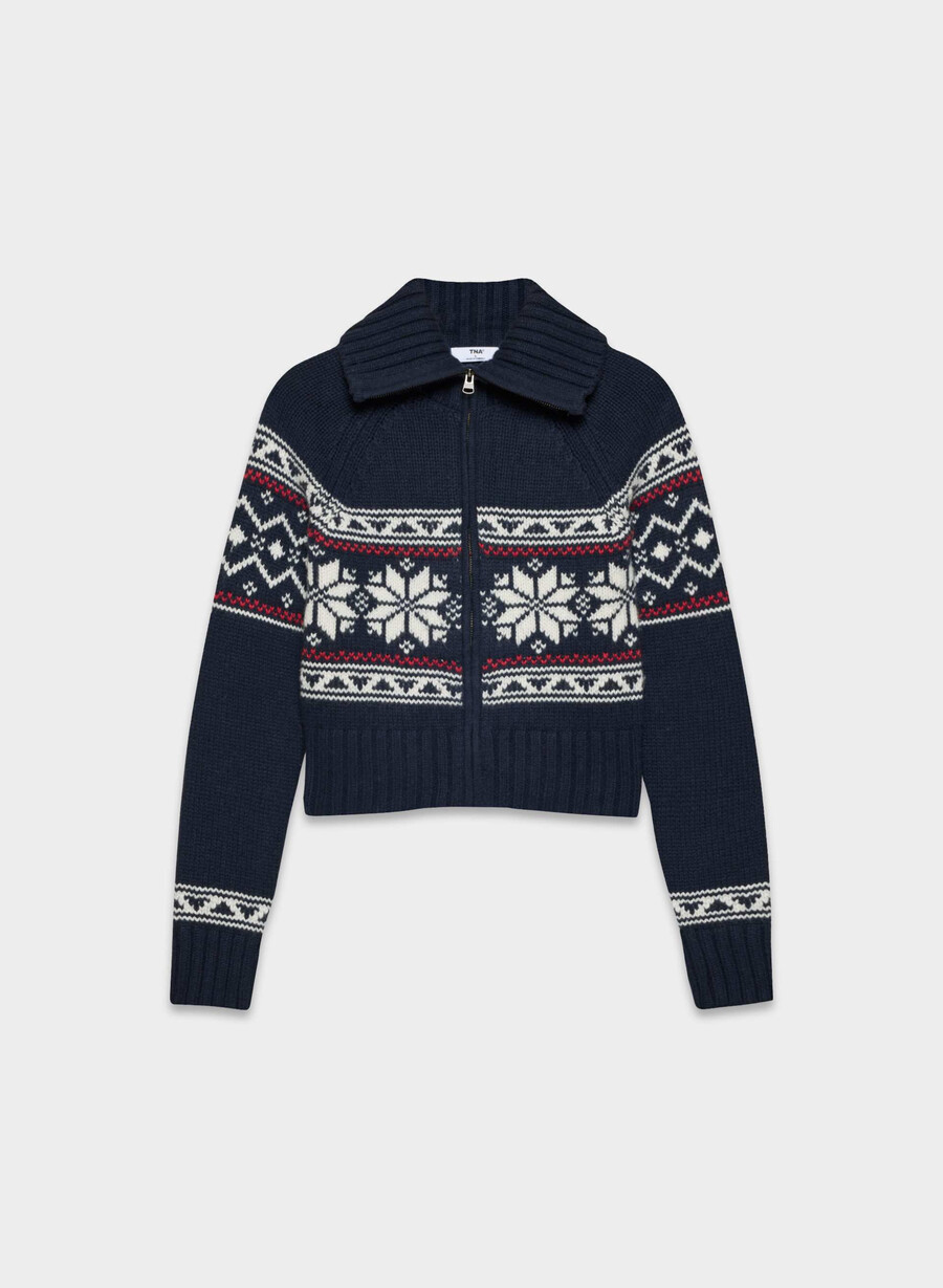felpa con zip ambient admiralwhisper wht