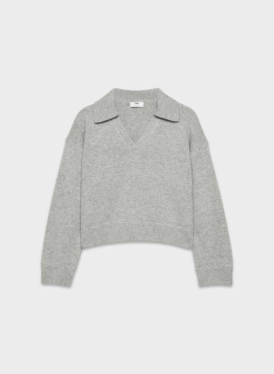 maglione polo analogico heather chrome