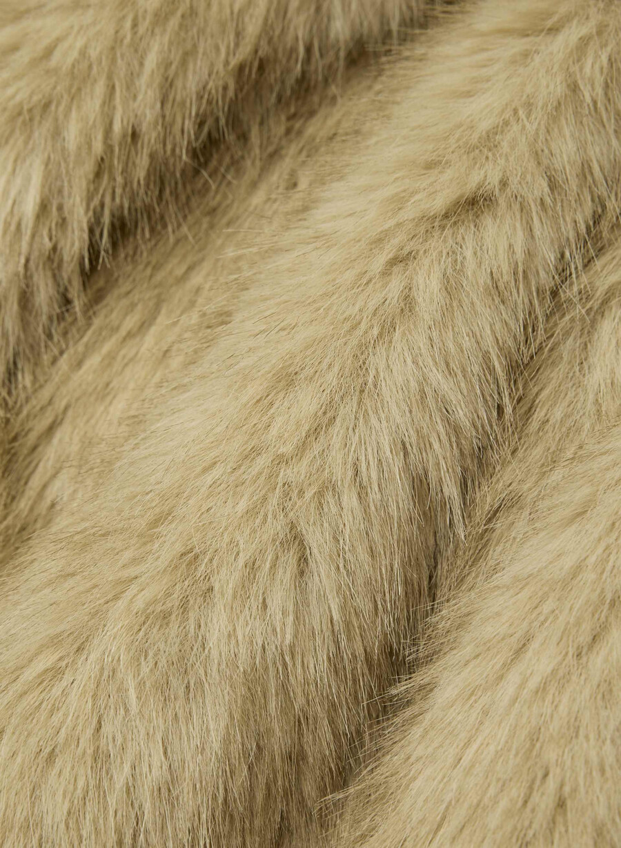 cappotto verbier - pelliccia sintetica artica duo-toned wicker tan