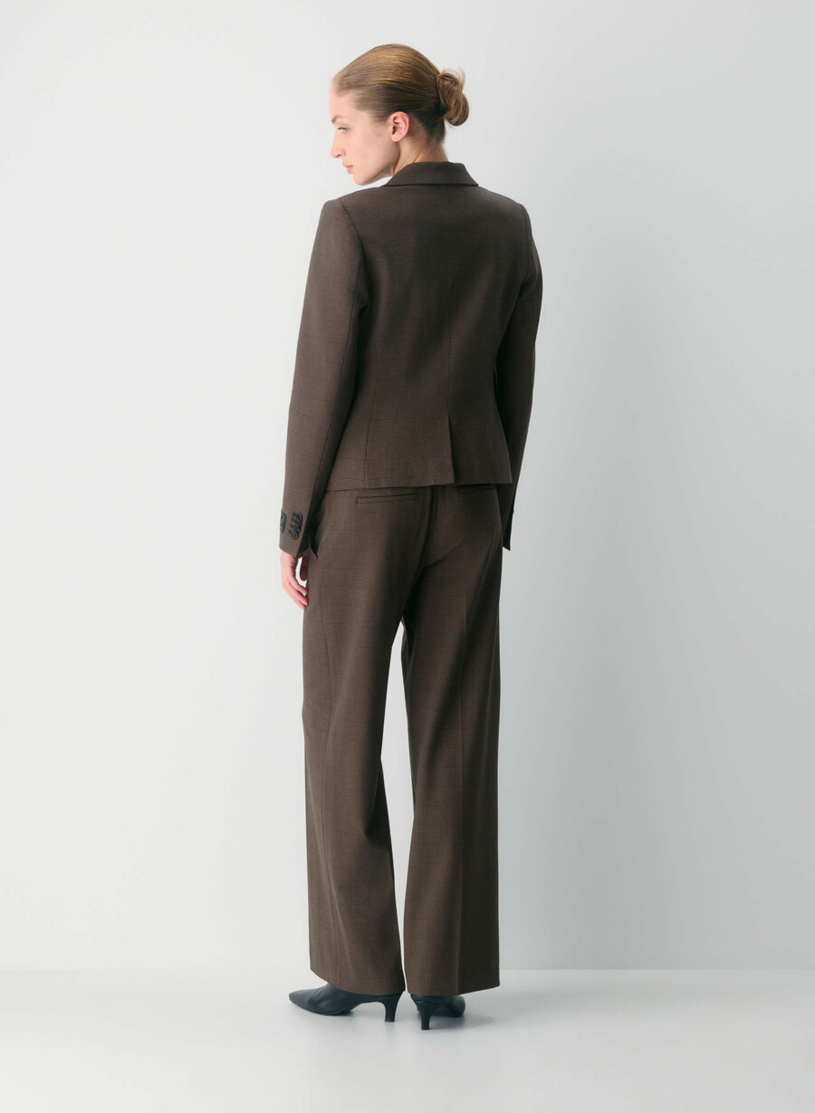 blazer etiquette - twill merle chk cl tph chr