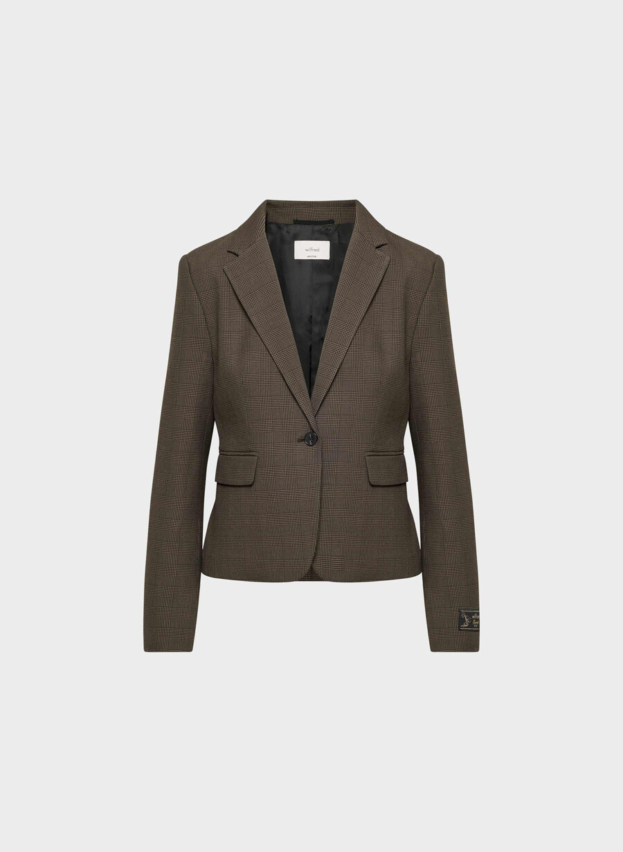 blazer etiquette - twill merle chk cl tph chr
