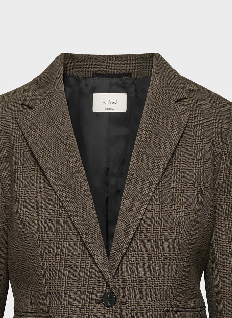 blazer etiquette - twill merle chk cl tph chr