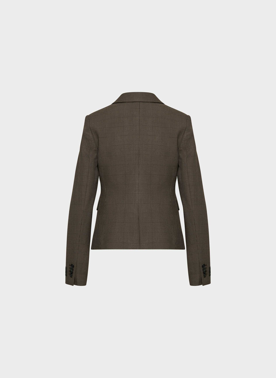 blazer etiquette - twill merle chk cl tph chr