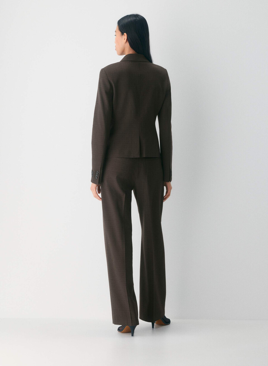 blazer etiquette - twill sanford chk rm brblk
