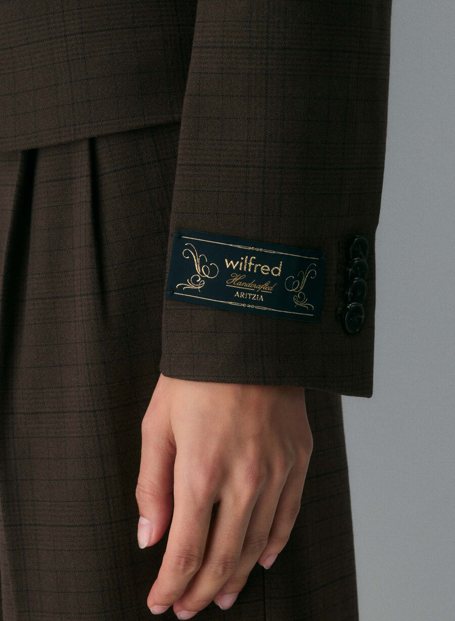 blazer etiquette - twill sanford chk rm brblk
