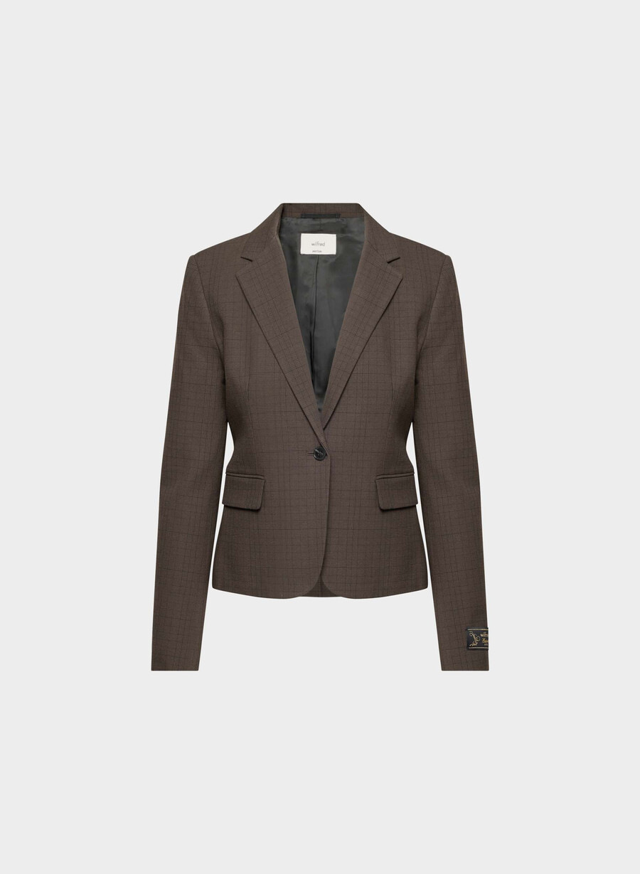 blazer etiquette - twill sanford chk rm brblk