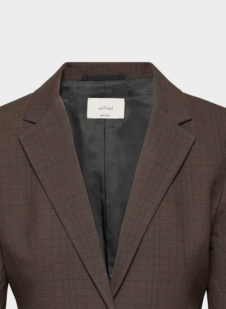 blazer etiquette - twill sanford chk rm brblk