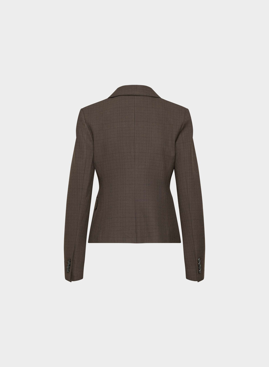 blazer etiquette - twill sanford chk rm brblk