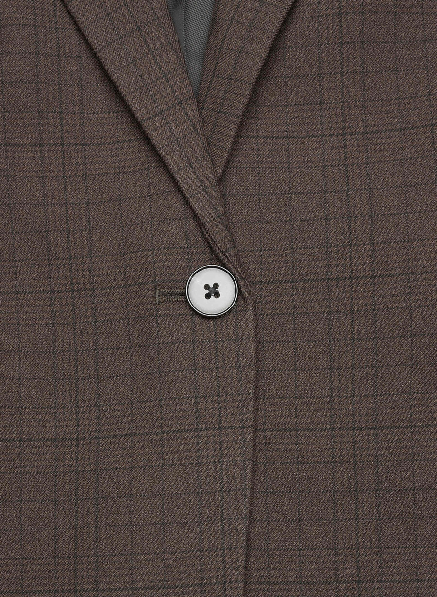 blazer etiquette - twill sanford chk rm brblk