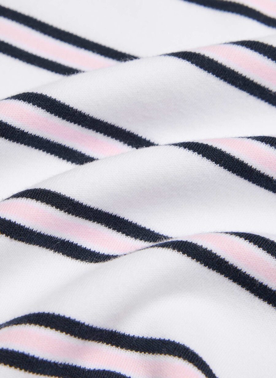maglia a maniche lunghe eton in cotone interlock biancorosa villa