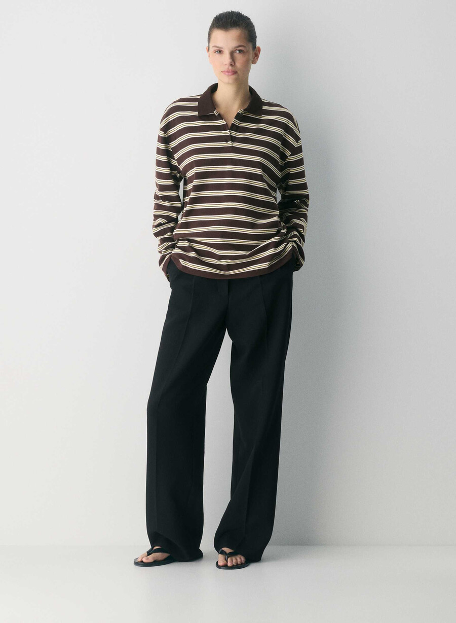 maglia a maniche lunghe eton in cotone interlock rchmchbrwn lemonade