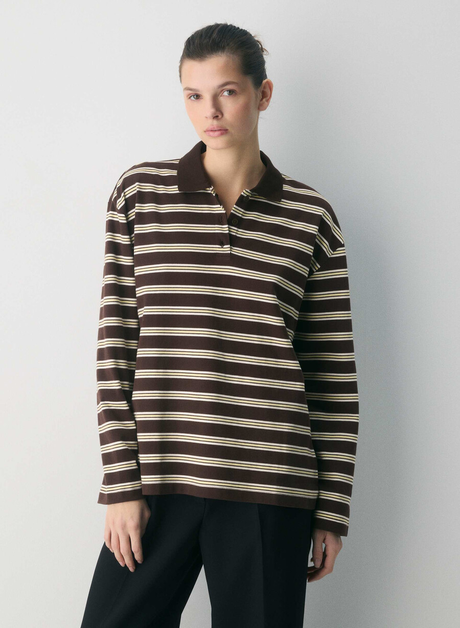 maglia a maniche lunghe eton in cotone interlock rchmchbrwn lemonade