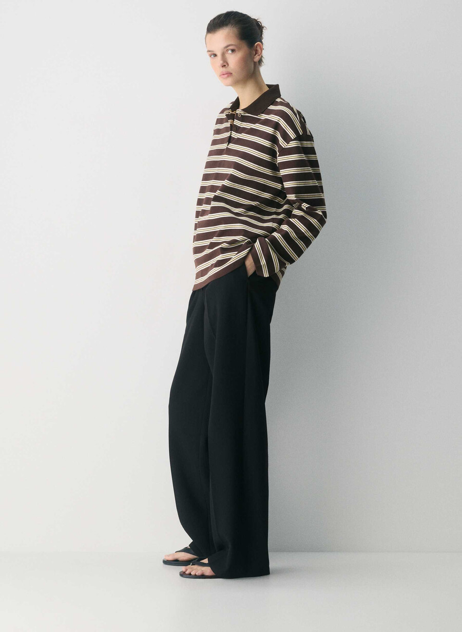maglia a maniche lunghe eton in cotone interlock rchmchbrwn lemonade