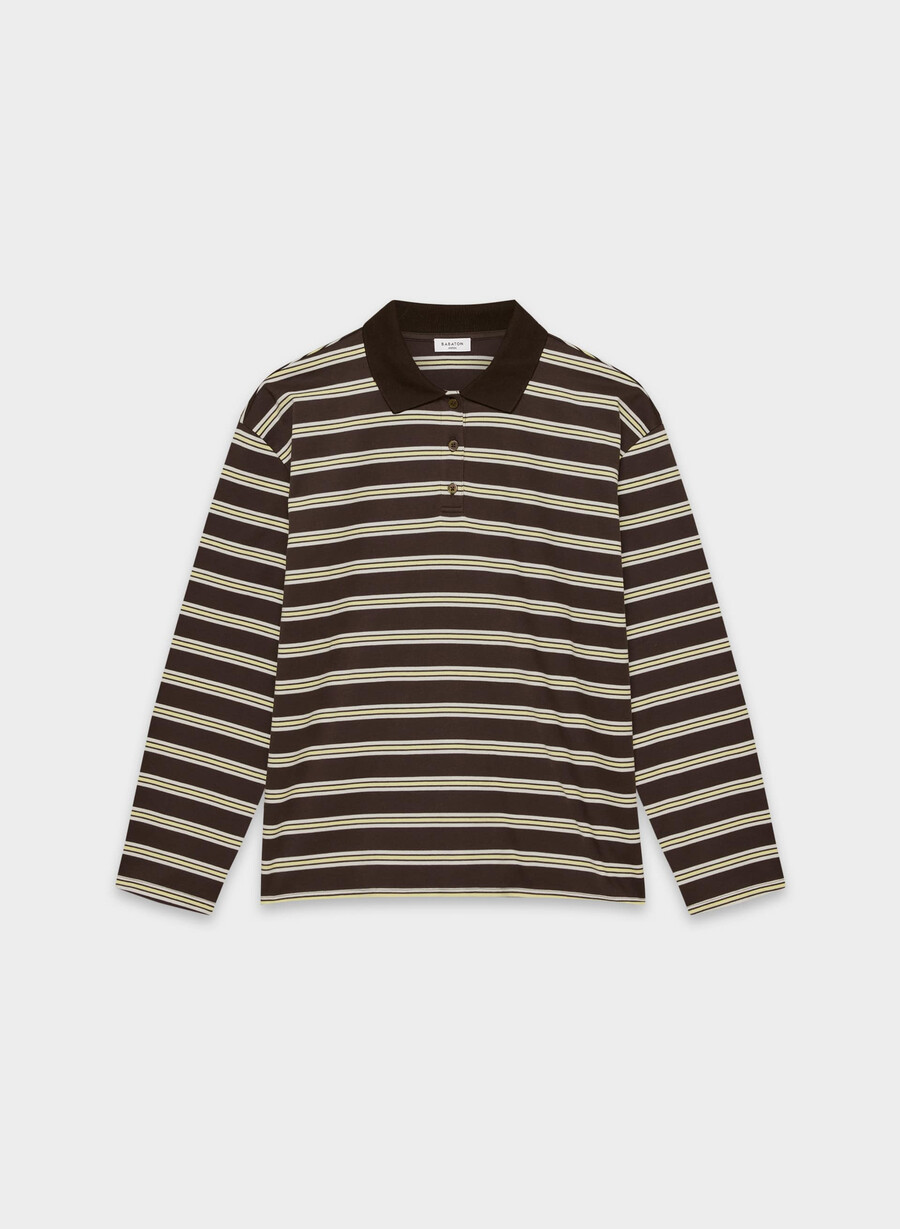 maglia a maniche lunghe eton in cotone interlock rchmchbrwn lemonade