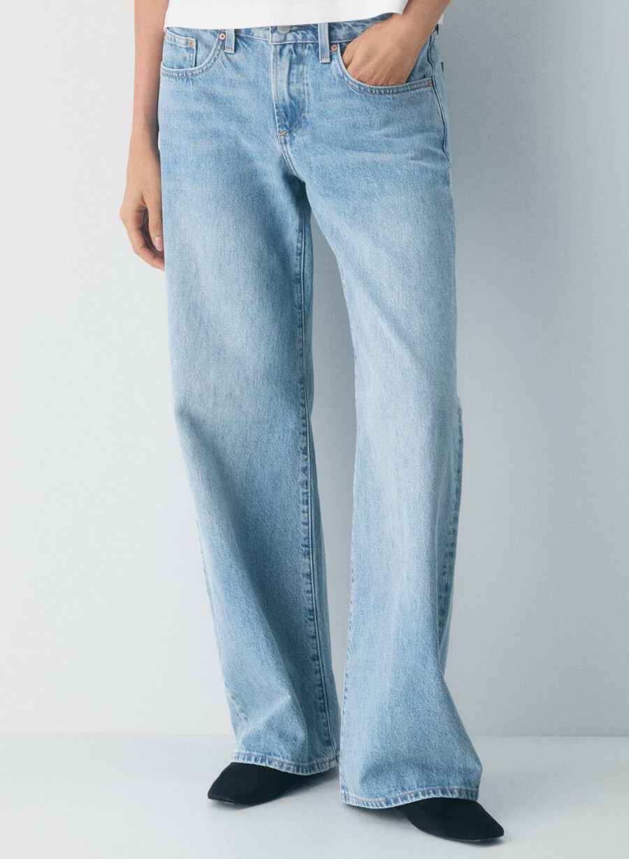 denim forum jeans baggy super a vita bassa anni 90 7 anni bleu taboo