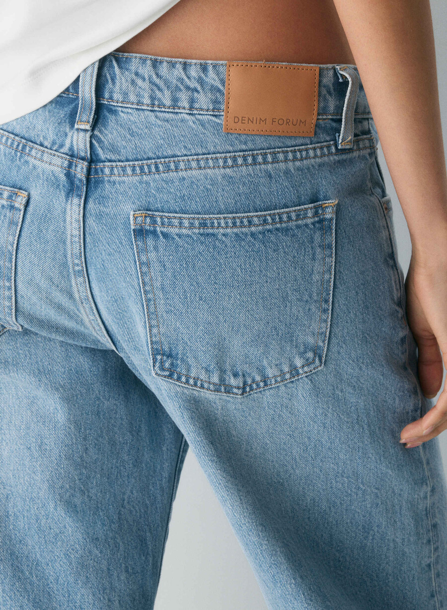 denim forum jeans baggy super a vita bassa anni 90 7 anni bleu taboo