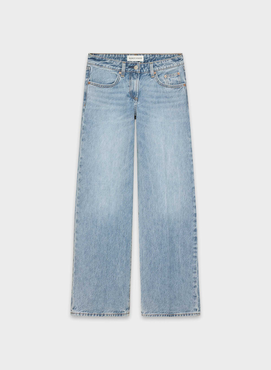 denim forum jeans baggy super a vita bassa anni 90 7 anni bleu taboo