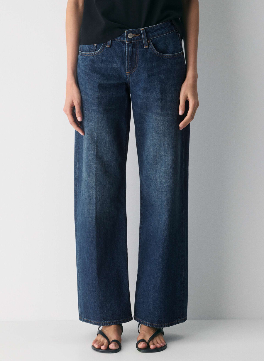 forum denim i jeans baggy super a vita bassa degli anni 90 sono di color blu scuro