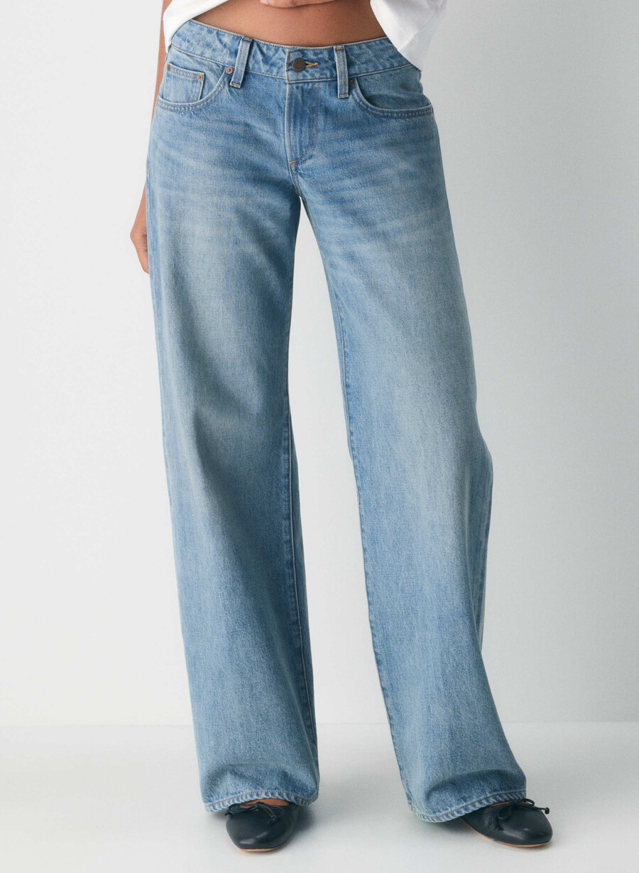 denim forum i jeans baggy super a vita bassa degli anni 90 bleu bellini please