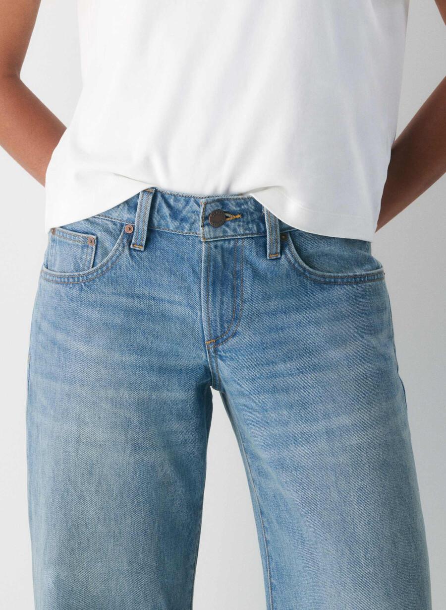 denim forum i jeans baggy super a vita bassa degli anni 90 bleu bellini please