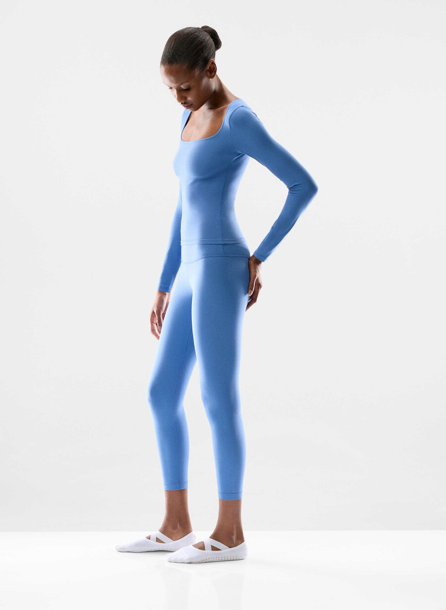 butter essential squareneck longsleeve french blue