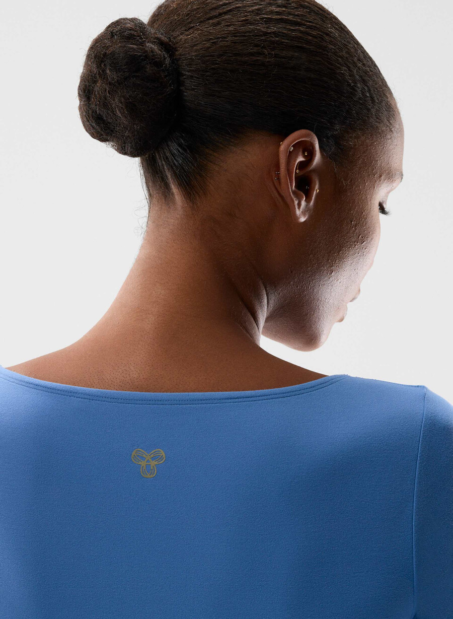 butter essential squareneck longsleeve french blue