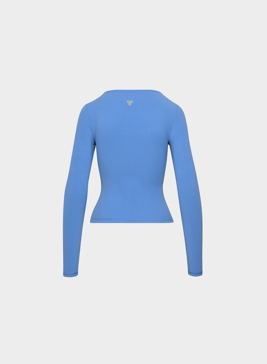 butter essential squareneck longsleeve french blue