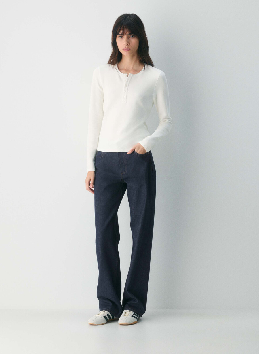 nuova maglia a maniche lunghe waffelx blur oak