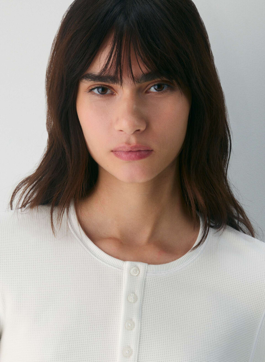 nuova maglia a maniche lunghe waffelx blur oak