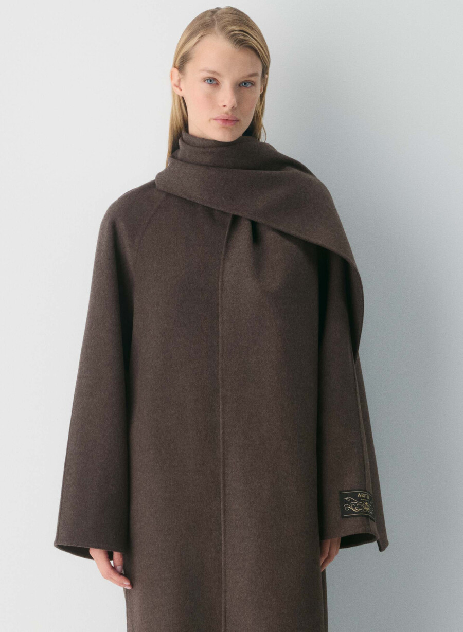 cappotto double-face the embrace - luxe rewool soot