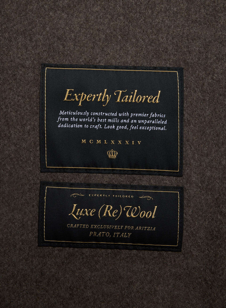 cappotto double-face the embrace - luxe rewool soot