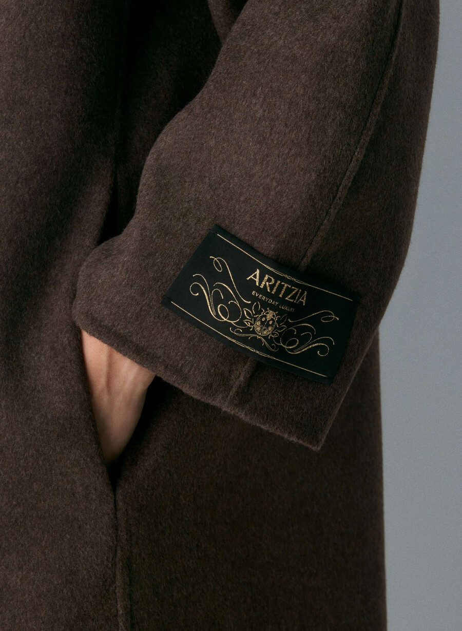 cappotto double-face the embrace - luxe rewool soot